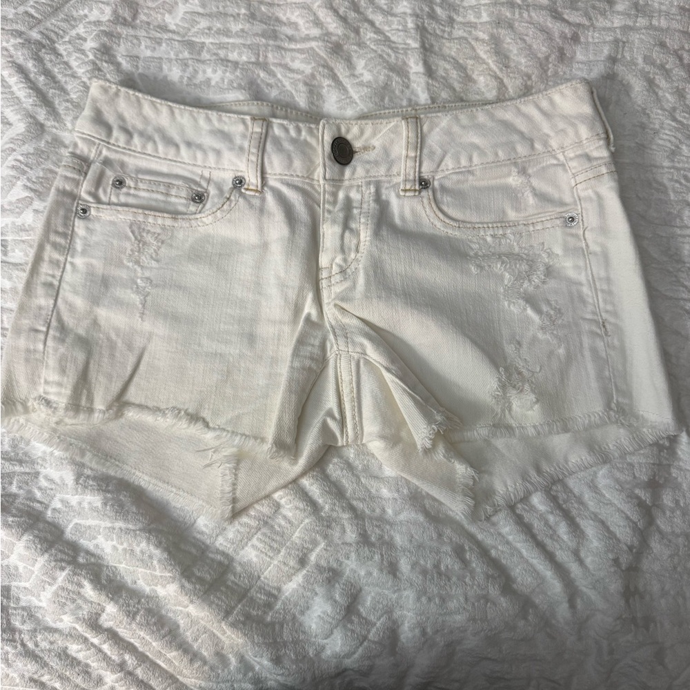 American Eagle Outfitters White Jean Shorts